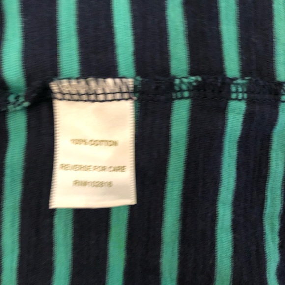 Garnet Hill Green & Navy Stripe Dress - Size M - Picture 4 of 9
